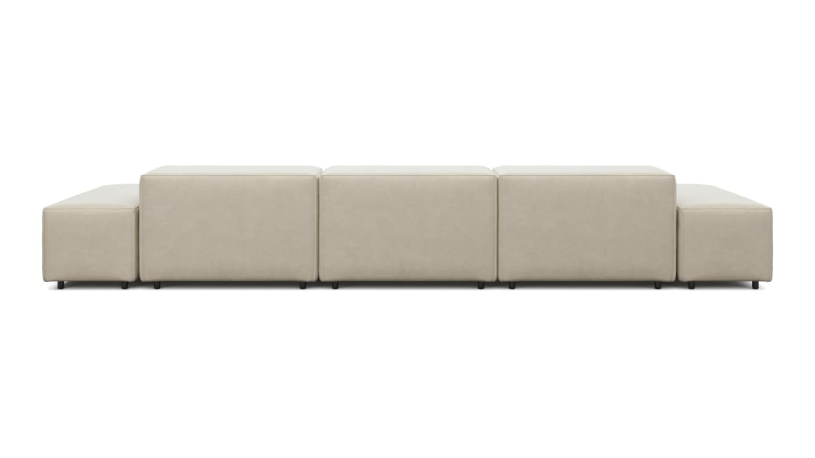  Extrasoft Sectional Sofa, Three Seater Sofa, Left, Eggshell Vegan Suede  Extrasoft Sectional Sofa, Three Seater Sofa, Left, Eggshell Vegan Suede image.