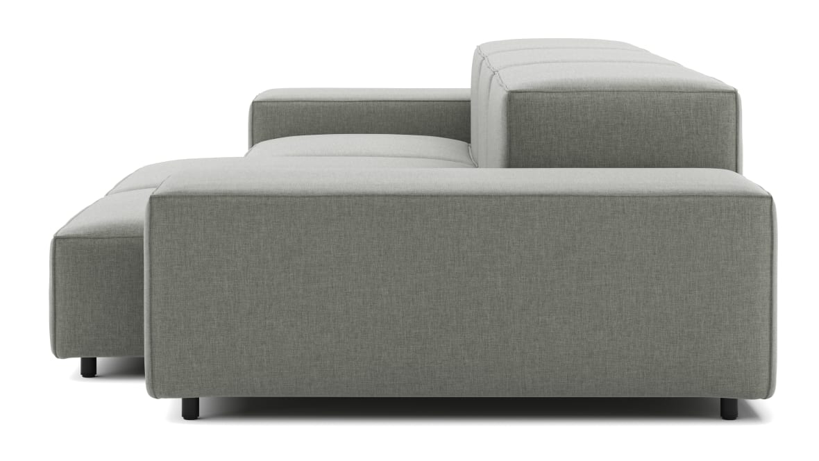 Extrasoft Sectional Sofa, Three Seater Sofa, Left, Soft Gray Brushed Weave Extrasoft Sectional Sofa, Three Seater Sofa, Left, Soft Gray Brushed Weave image.
