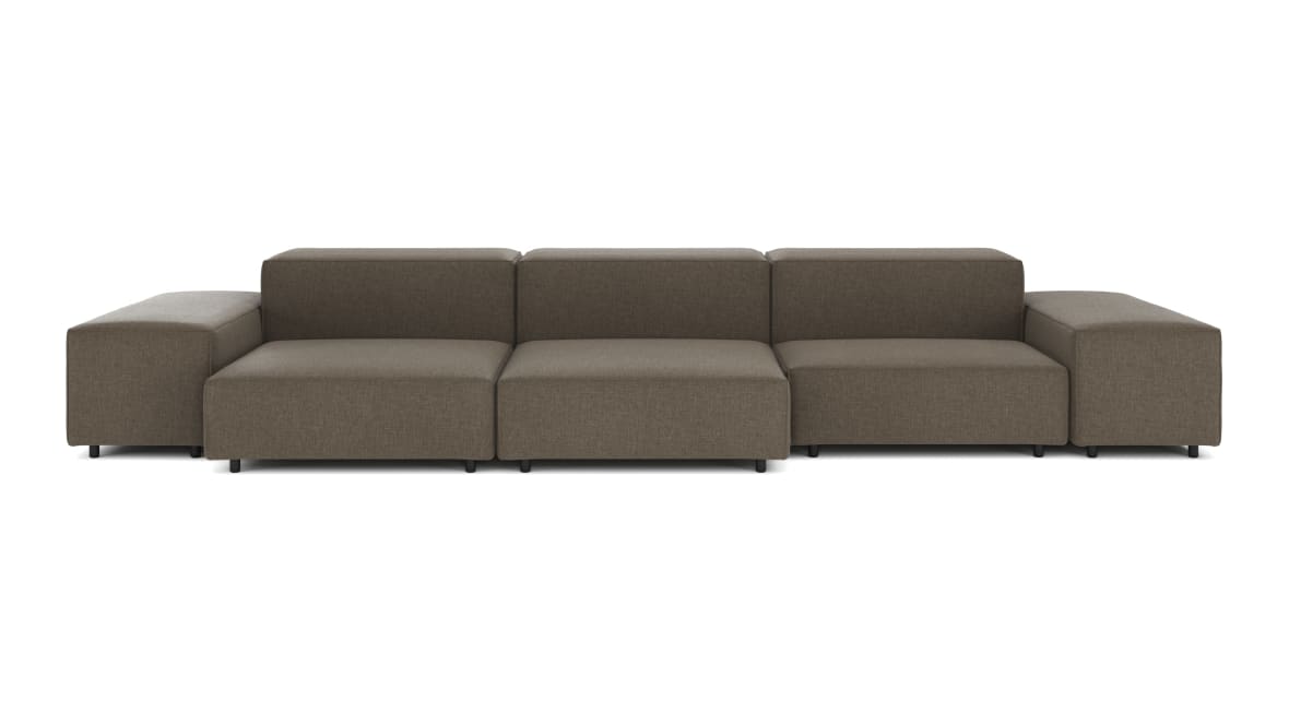 Extrasoft Sectional Sofa, Three Seater Sofa, Right, Coffee Brushed Weave Extrasoft Sectional Sofa, Three Seater Sofa, Right, Coffee Brushed Weave image.
