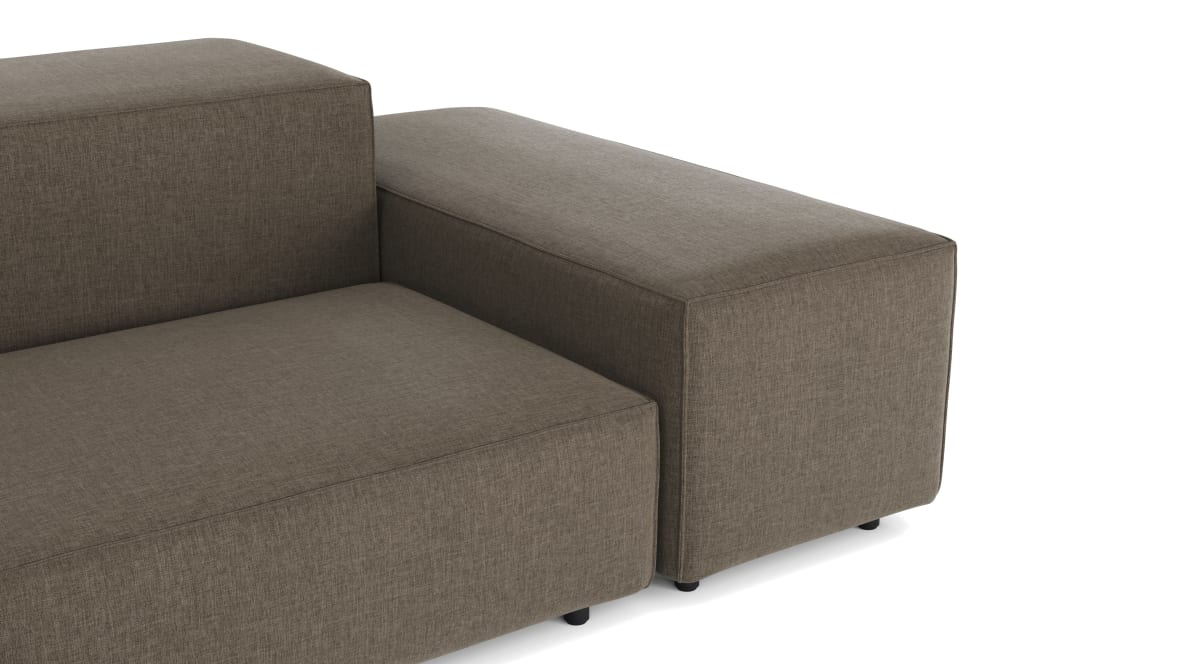Extrasoft Sectional Sofa, Three Seater Sofa, Right, Coffee Brushed Weave Extrasoft Sectional Sofa, Three Seater Sofa, Right, Coffee Brushed Weave image.