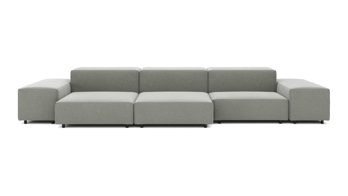 Extrasoft Sectional Sofa, Three Seater Sofa, Right, Soft Gray Brushed Weave Extrasoft Sectional Sofa, Three Seater Sofa, Right, Soft Gray Brushed Weave image.