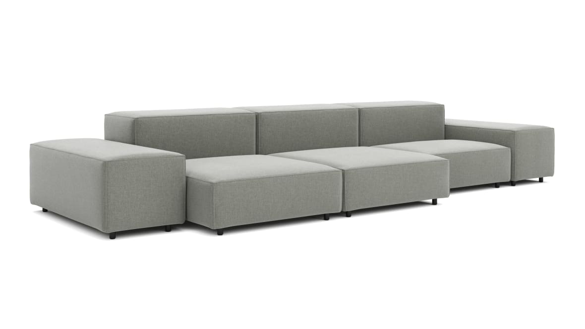 Extrasoft Sectional Sofa, Three Seater Sofa, Right, Soft Gray Brushed Weave Extrasoft Sectional Sofa, Three Seater Sofa, Right, Soft Gray Brushed Weave image.