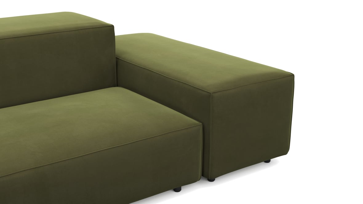 Extrasoft Sectional Sofa, Three Seater Sofa, Right, Spruce Luxe Velvet Extrasoft Sectional Sofa, Three Seater Sofa, Right, Spruce Luxe Velvet image.