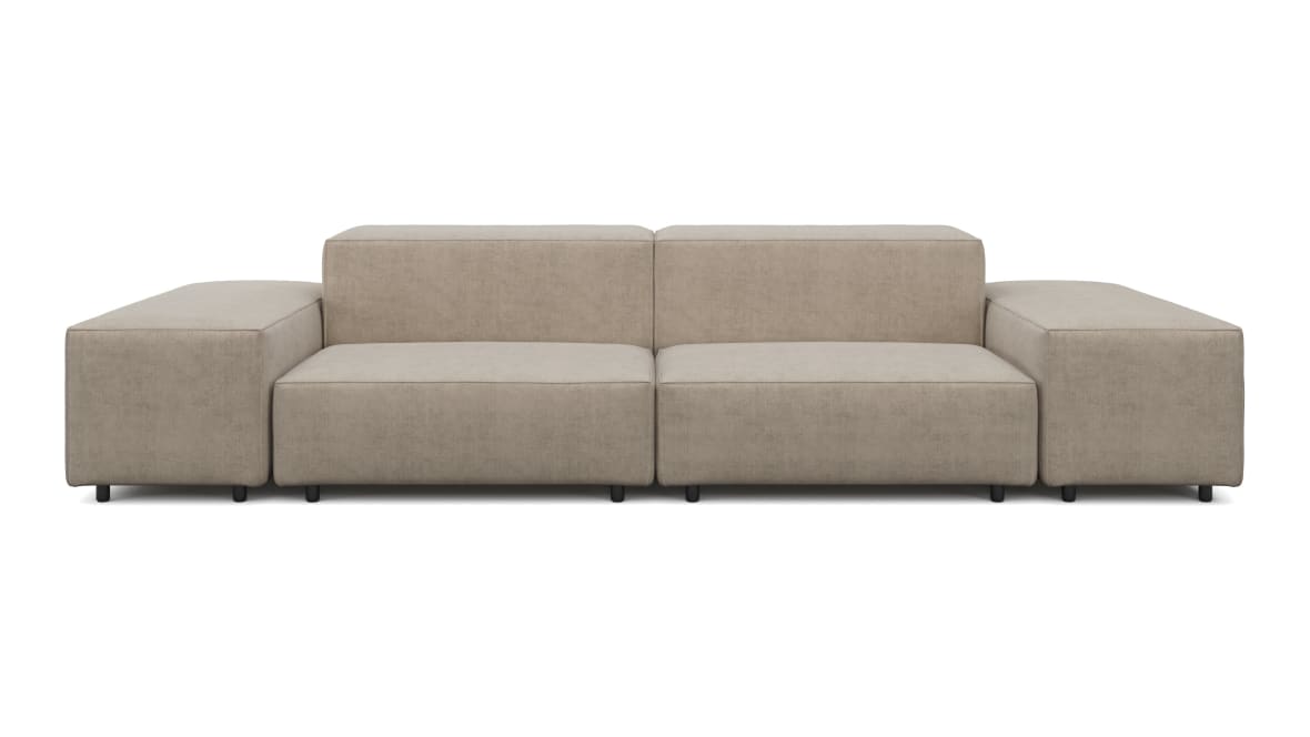  Extrasoft Sectional Sofa, Two Seater Sofa, Biscotti Brushed Weave  Extrasoft Sectional Sofa, Two Seater Sofa, Biscotti Brushed Weave image.