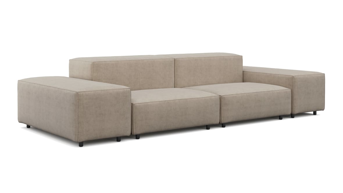  Extrasoft Sectional Sofa, Two Seater Sofa, Biscotti Brushed Weave  Extrasoft Sectional Sofa, Two Seater Sofa, Biscotti Brushed Weave image.