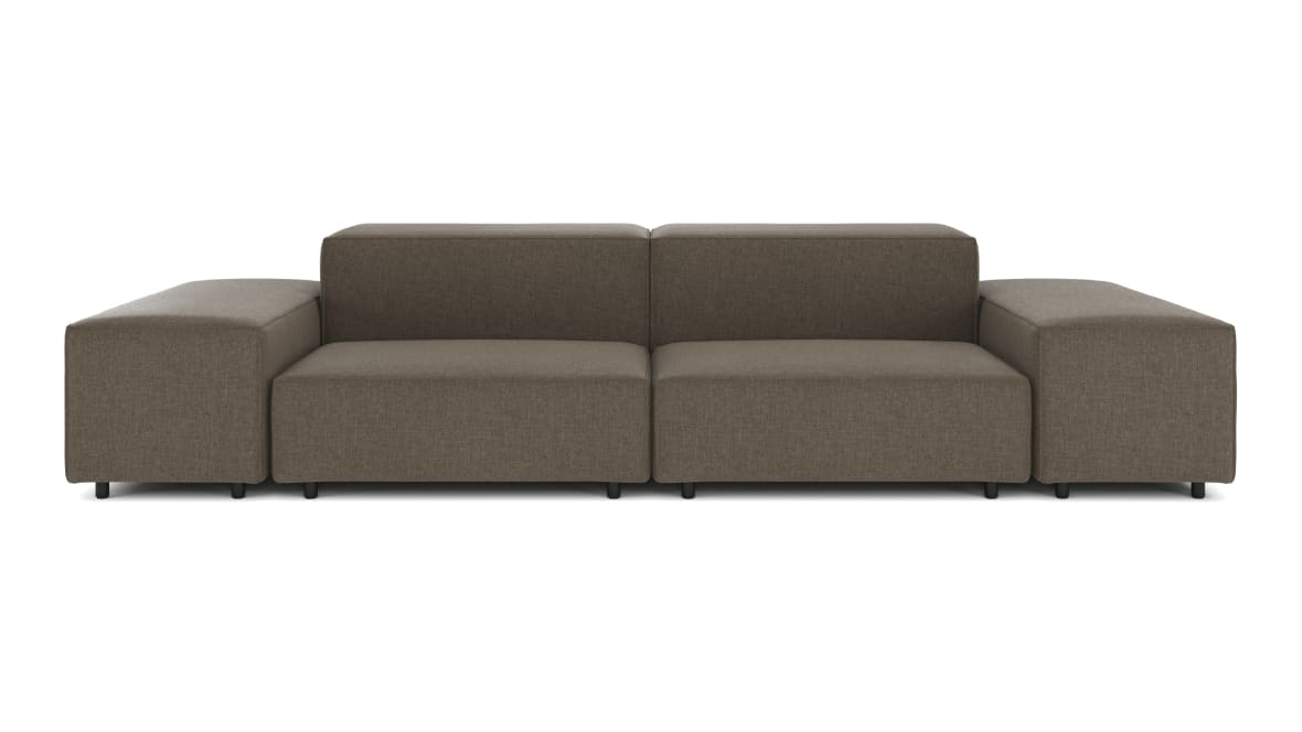 Extrasoft Sectional Sofa, Two Seater Sofa, Coffee Brushed Weave Extrasoft Sectional Sofa, Two Seater Sofa, Coffee Brushed Weave image.