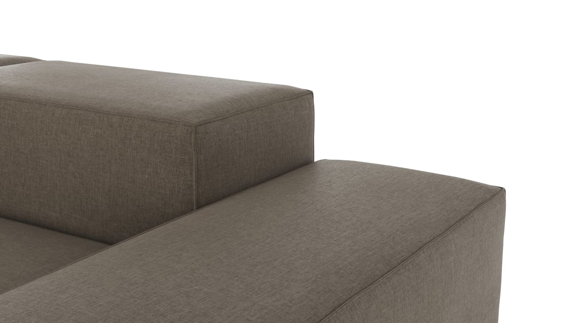 Extrasoft Sectional Sofa, Two Seater Sofa, Coffee Brushed Weave Extrasoft Sectional Sofa, Two Seater Sofa, Coffee Brushed Weave image.