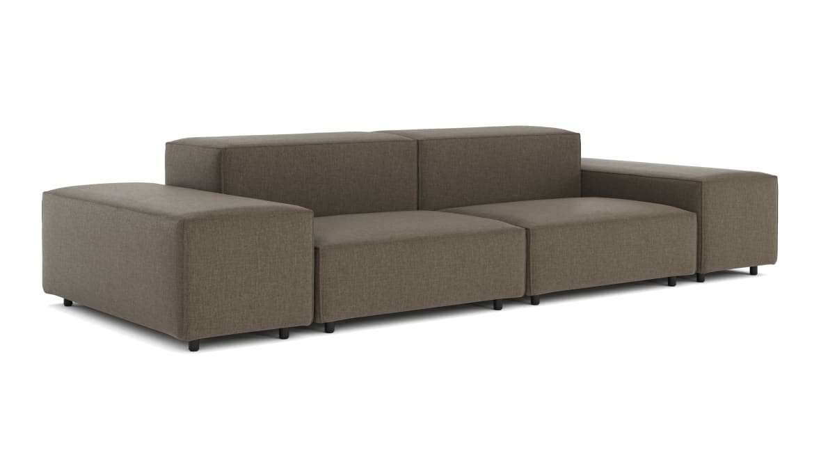 Extrasoft Sectional Sofa, Two Seater Sofa, Coffee Brushed Weave Extrasoft Sectional Sofa, Two Seater Sofa, Coffee Brushed Weave image.