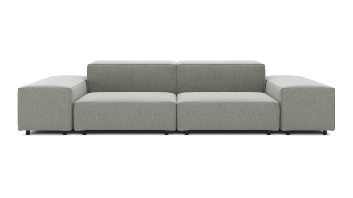 Extrasoft Sectional Sofa, Two Seater Sofa, Soft Gray Brushed Weave Extrasoft Sectional Sofa, Two Seater Sofa, Soft Gray Brushed Weave image.