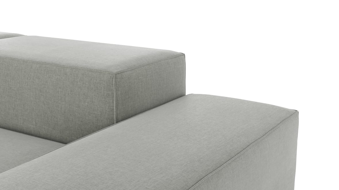 Extrasoft Sectional Sofa, Two Seater Sofa, Soft Gray Brushed Weave Extrasoft Sectional Sofa, Two Seater Sofa, Soft Gray Brushed Weave image.