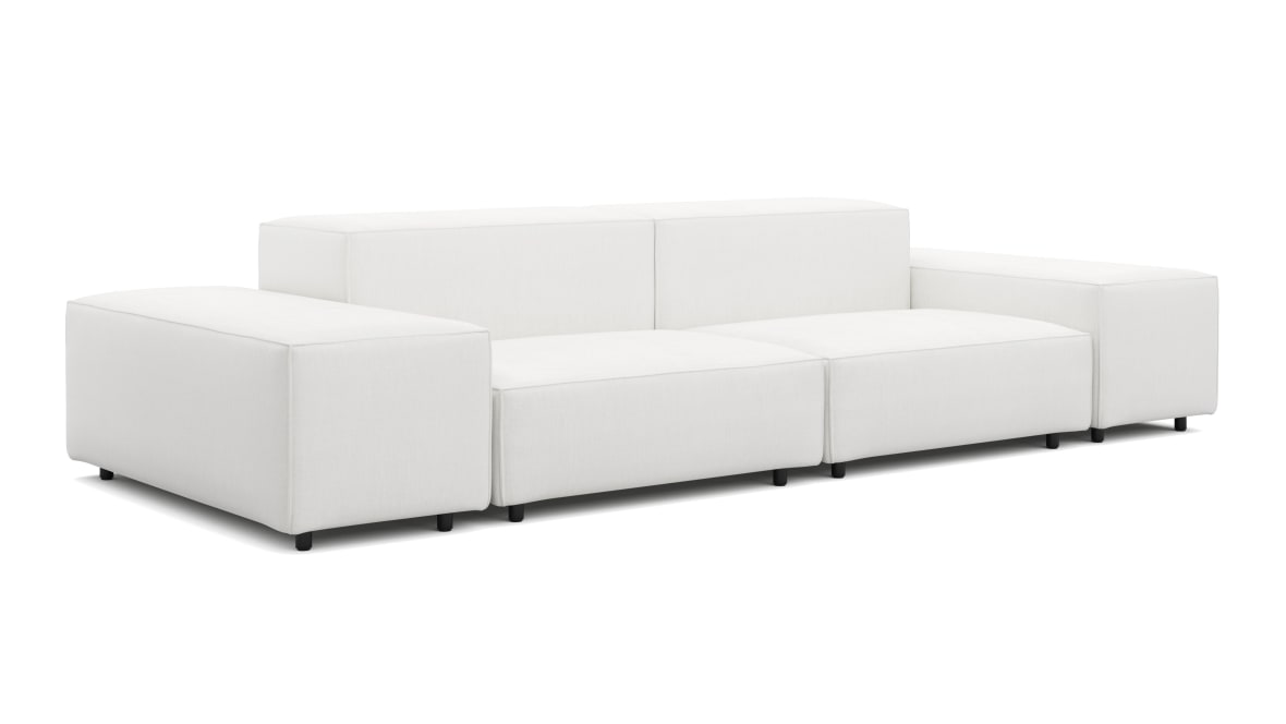  Extrasoft Sectional Sofa, Two Seater Sofa, White Linen  Extrasoft Sectional Sofa, Two Seater Sofa, White Linen image.
