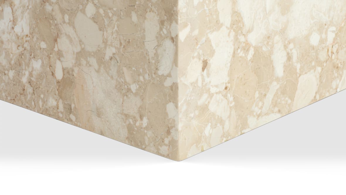 Plinth Short Side Table, Kunis Breccia Marble Plinth Short Side Table, Kunis Breccia Marble image.