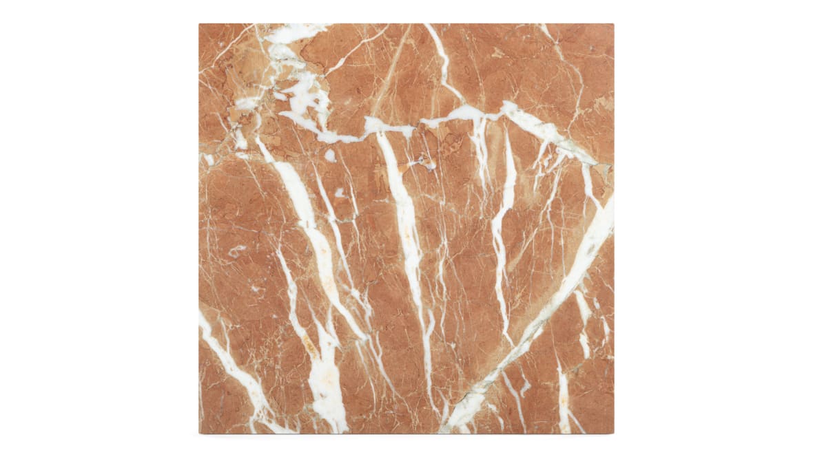 Plinth Short Side Table, Rojo Alicante Marble Plinth Short Side Table, Rojo Alicante Marble image.