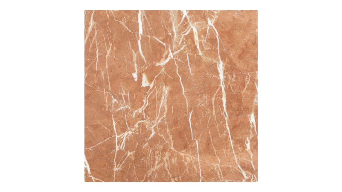 Plinth Short Side Table, Rojo Alicante Marble Plinth Short Side Table, Rojo Alicante Marble image.