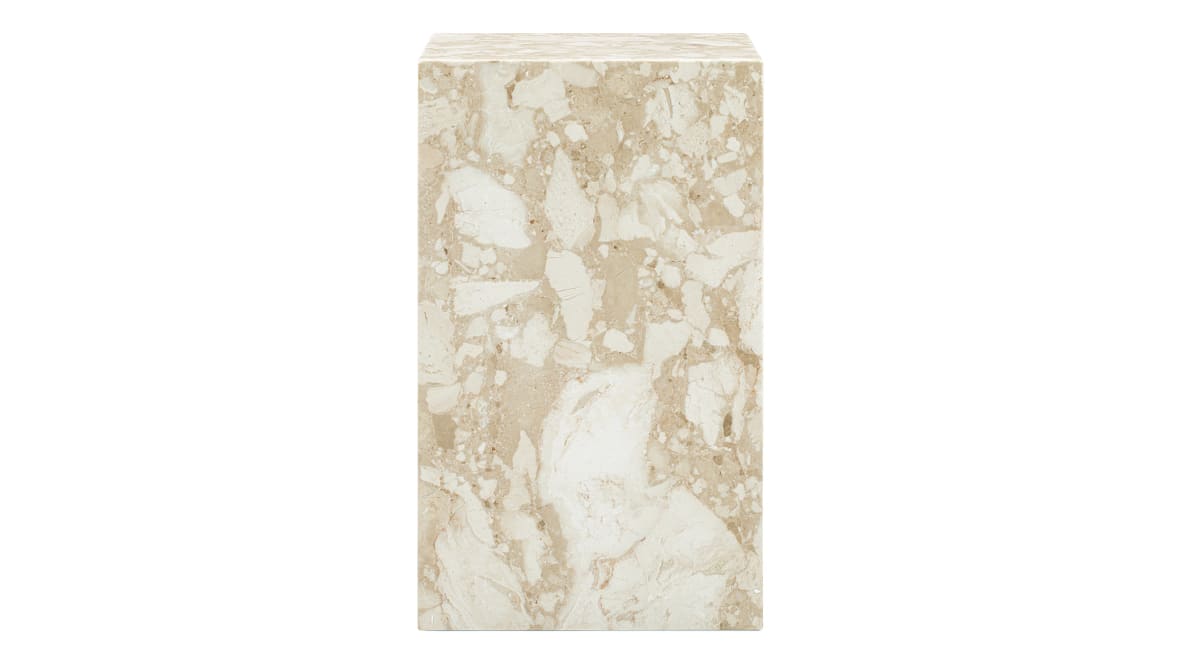 Plinth Side Table, Kunis Breccia Marble Plinth Side Table, Kunis Breccia Marble image.