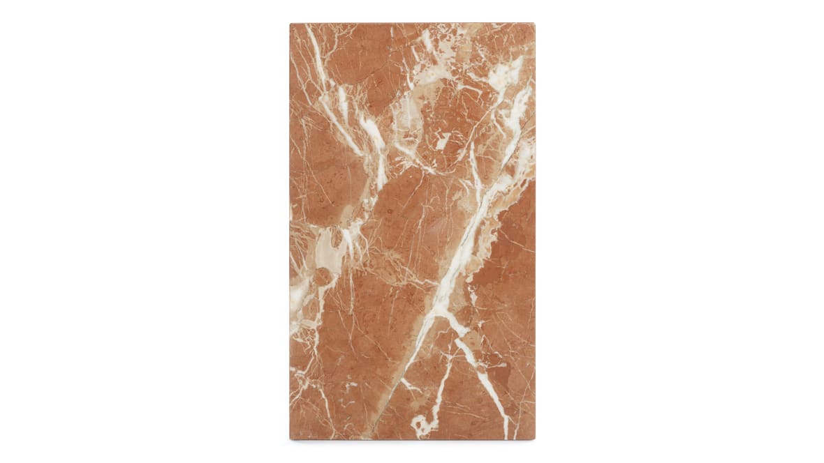 Plinth Side Table, Rojo Alicante Marble Plinth Side Table, Rojo Alicante Marble image.