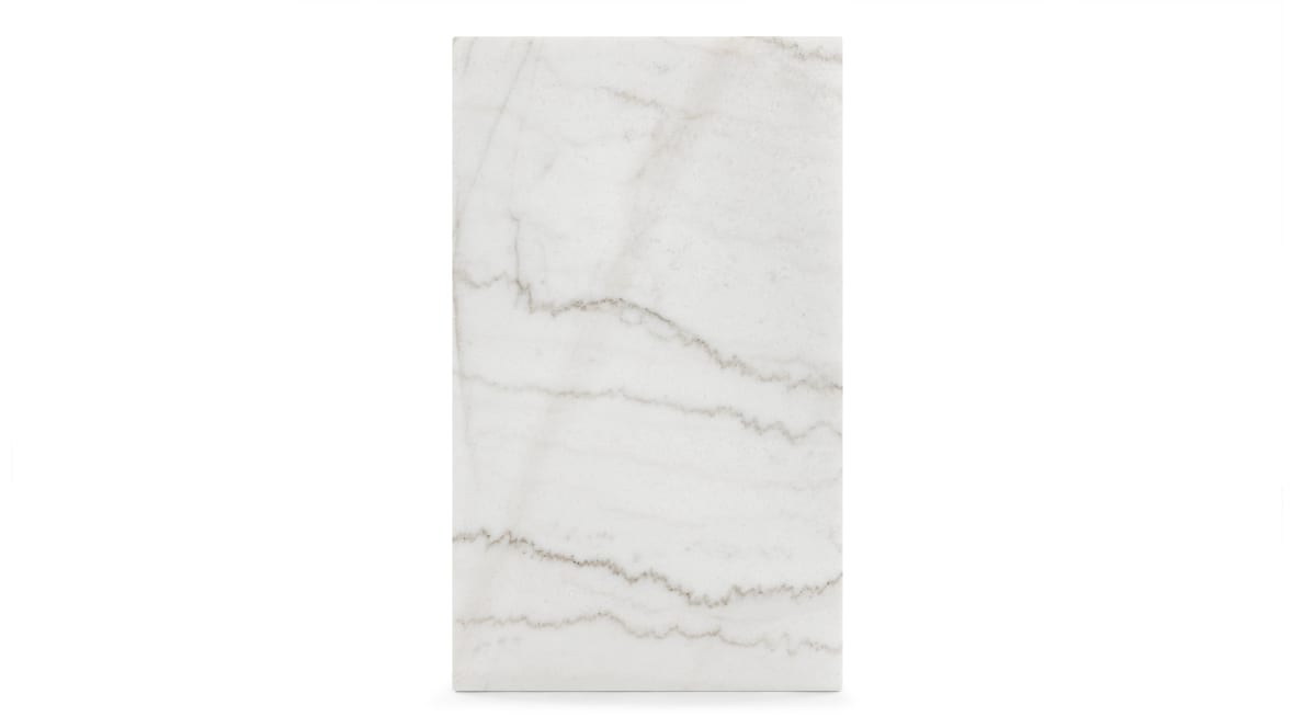  Plinth Side Table, White Marble  Plinth Side Table, White Marble image.