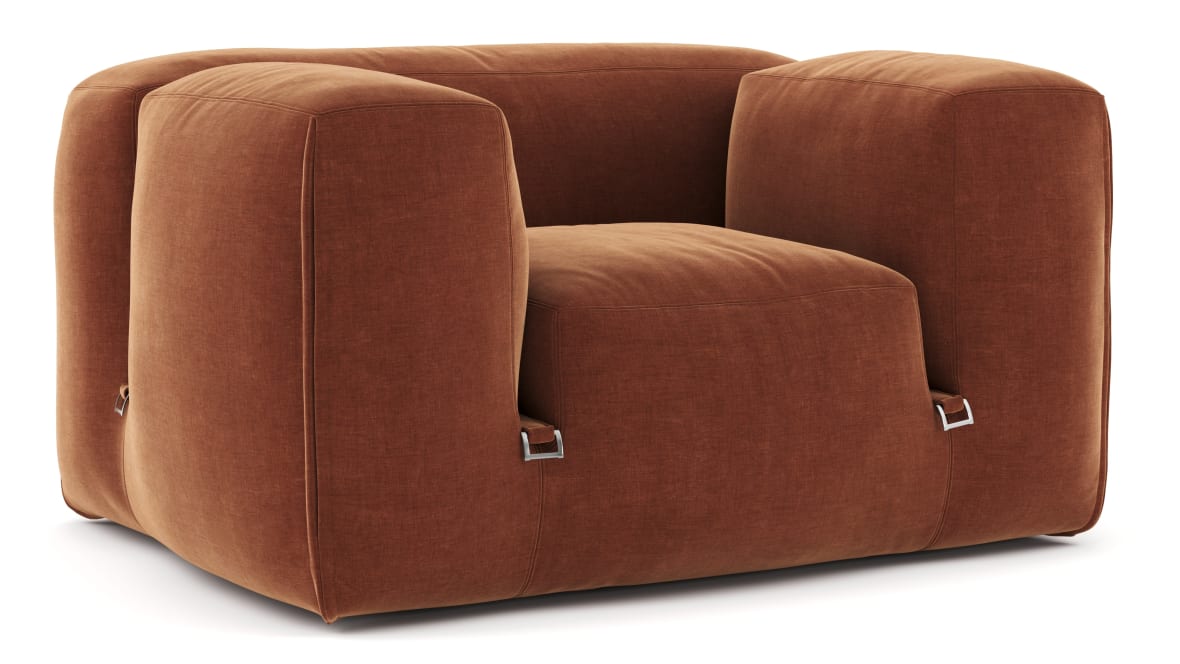  Le Mura Lounge Armchair, Rust Chenille  Le Mura Lounge Armchair, Rust Chenille image.
