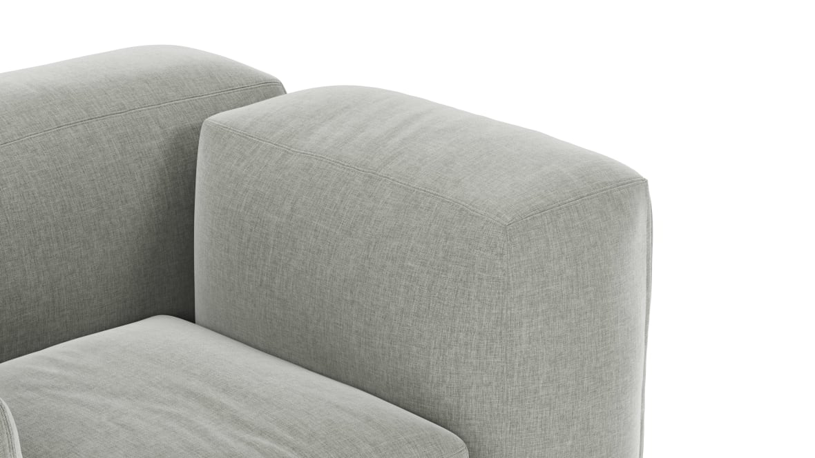  Le Mura Lounge Armchair, Soft Gray Brushed Weave  Le Mura Lounge Armchair, Soft Gray Brushed Weave image.