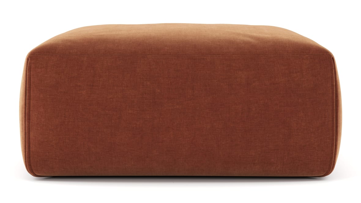  Le Mura Ottoman, Rust Chenille  Le Mura Ottoman, Rust Chenille image.