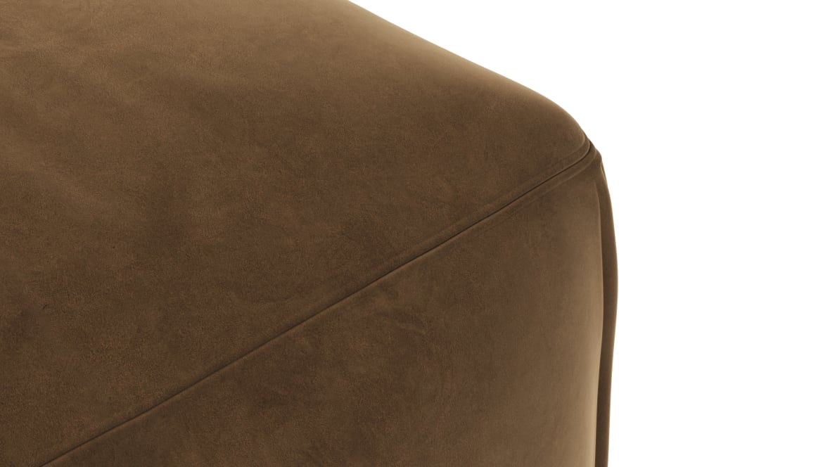  Le Mura Sectional Module, Armless Chair, Brown Vegan Suede  Le Mura Sectional Module, Armless Chair, Brown Vegan Suede image.