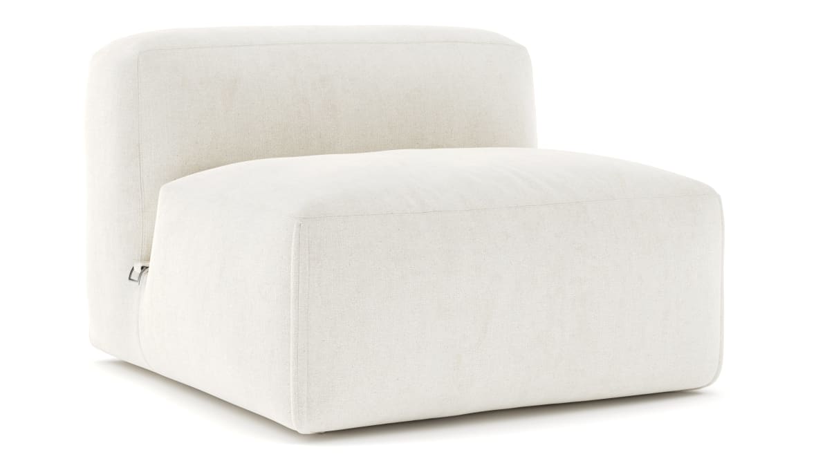Le Mura Sectional Module, Armless Chair, Natural Linen Le Mura Sectional Module, Armless Chair, Natural Linen image.