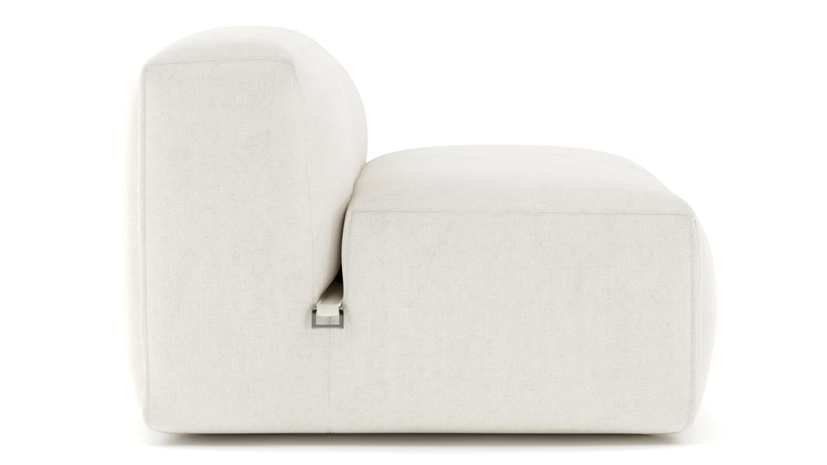 Le Mura Sectional Module, Armless Chair, Natural Linen Le Mura Sectional Module, Armless Chair, Natural Linen image.