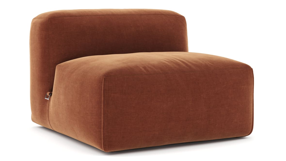  Le Mura Sectional Module, Armless Chair, Rust Chenille  Le Mura Sectional Module, Armless Chair, Rust Chenille image.