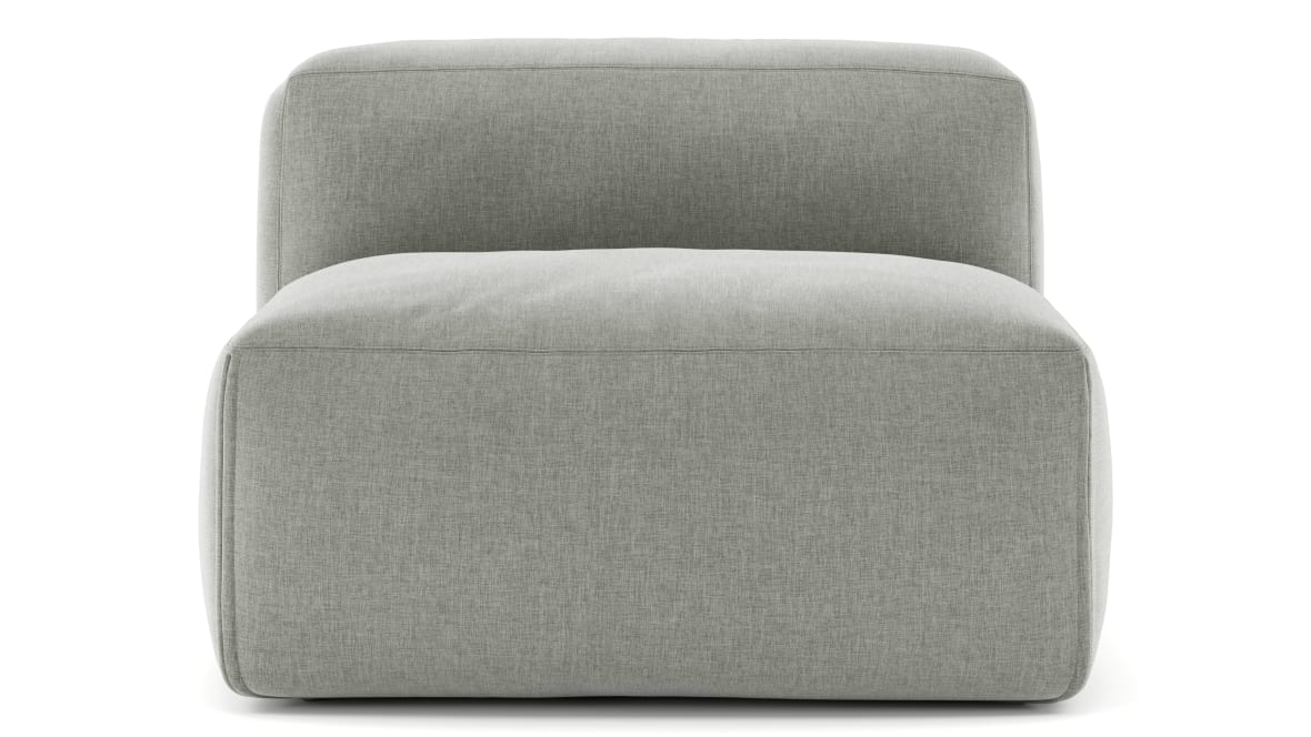  Le Mura Sectional Module, Armless Chair, Soft Gray Brushed Weave  Le Mura Sectional Module, Armless Chair, Soft Gray Brushed Weave image.