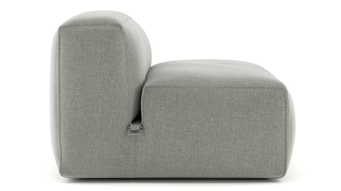  Le Mura Sectional Module, Armless Chair, Soft Gray Brushed Weave  Le Mura Sectional Module, Armless Chair, Soft Gray Brushed Weave image.