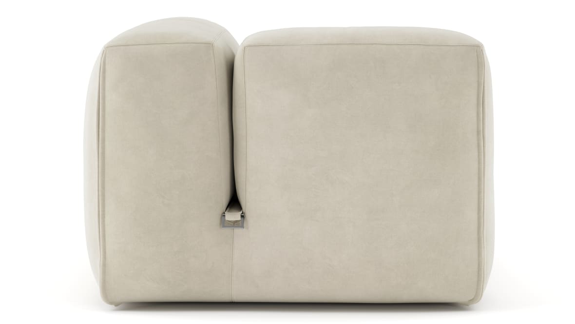  Le Mura Sectional Module, Left Arm, Eggshell Vegan Suede  Le Mura Sectional Module, Left Arm, Eggshell Vegan Suede image.