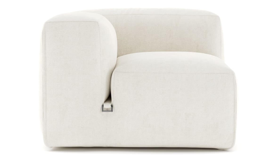  Le Mura Sectional Module, Left Arm, Natural Linen  Le Mura Sectional Module, Left Arm, Natural Linen image.