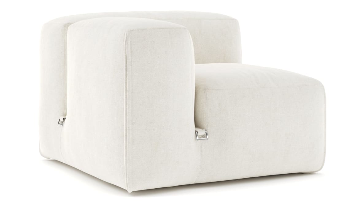  Le Mura Sectional Module, Left Arm, Natural Linen  Le Mura Sectional Module, Left Arm, Natural Linen image.