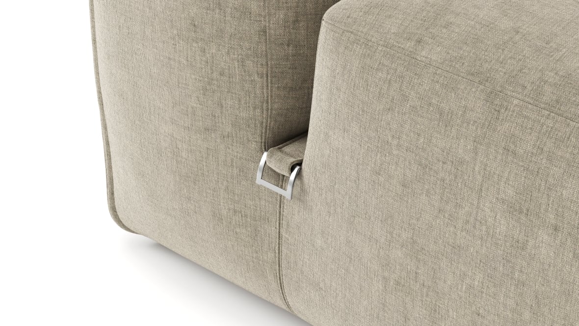 Le Mura Sectional Module, Right Arm, Beige Gray Chenille Le Mura Sectional Module, Right Arm, Beige Gray Chenille image.
