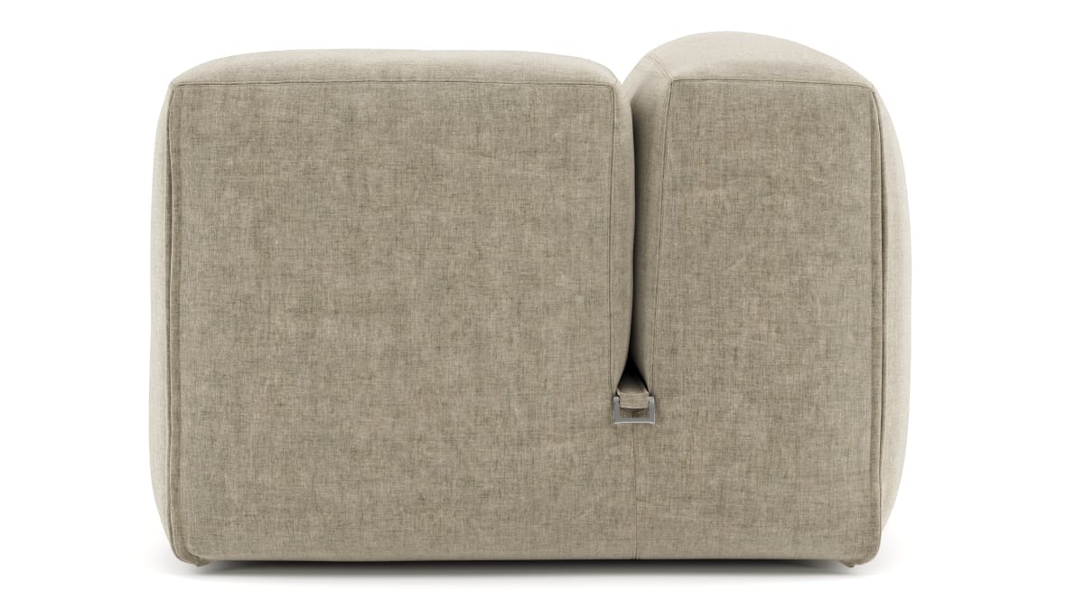 Le Mura Sectional Module, Right Arm, Beige Gray Chenille Le Mura Sectional Module, Right Arm, Beige Gray Chenille image.