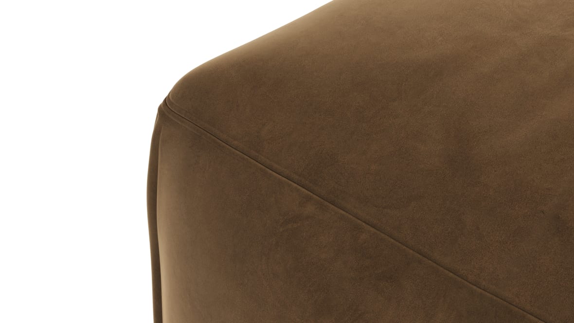  Le Mura Sectional Module, Right Arm, Brown Vegan Suede  Le Mura Sectional Module, Right Arm, Brown Vegan Suede image.