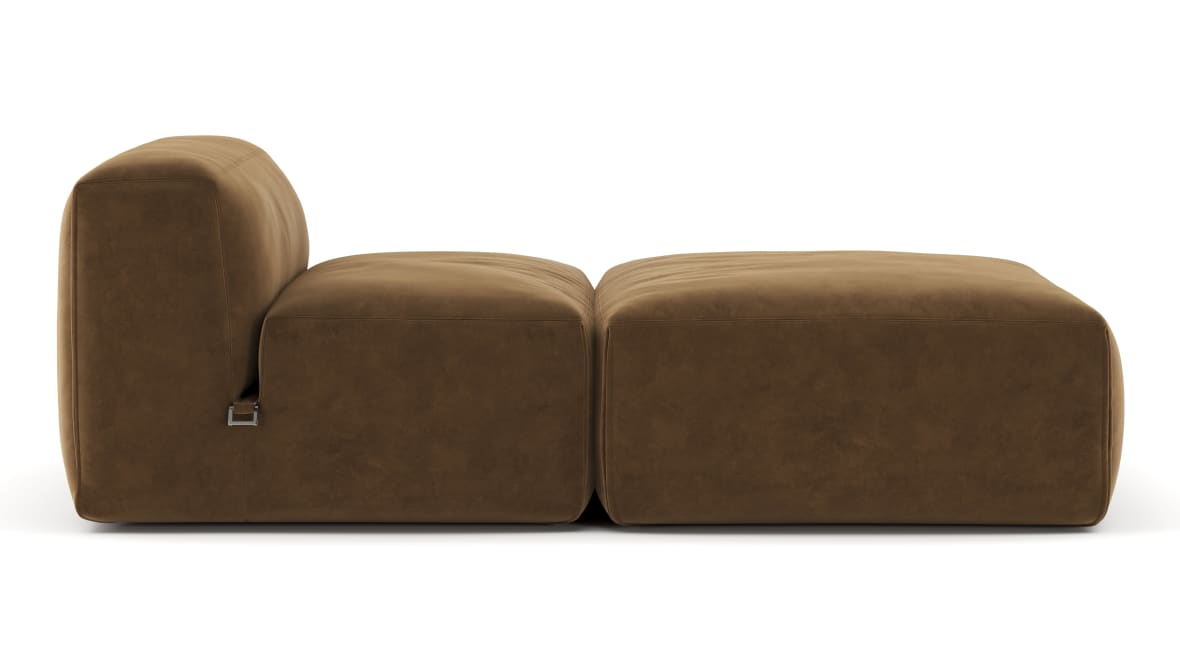  Le Mura Modular Chaise, Brown Vegan Suede  Le Mura Modular Chaise, Brown Vegan Suede image.