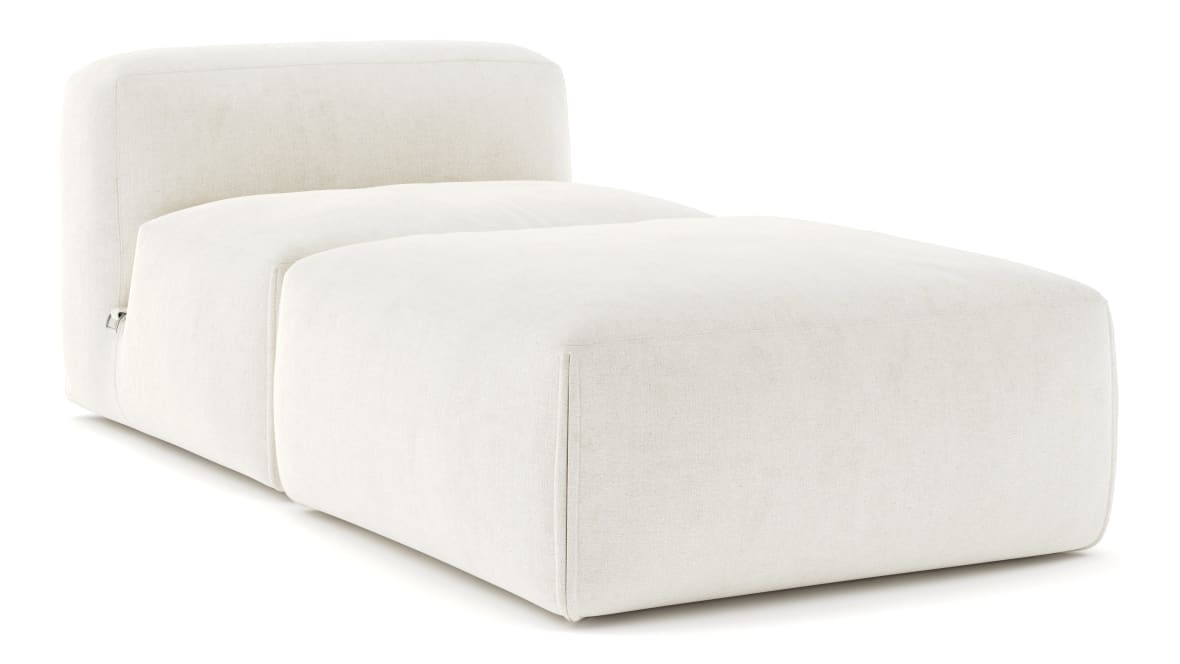  Le Mura Modular Chaise, Natural Linen  Le Mura Modular Chaise, Natural Linen image.