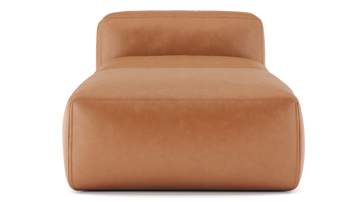 Le Mura Modular Chaise, Tan Vegan Leather Le Mura Modular Chaise, Tan Vegan Leather image.