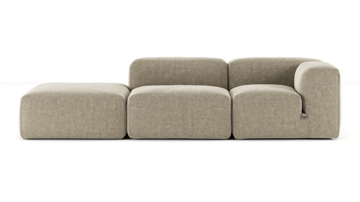 Le Mura Open End Sofa, Left, Beige Gray Chenille Le Mura Open End Sofa, Left, Beige Gray Chenille image.