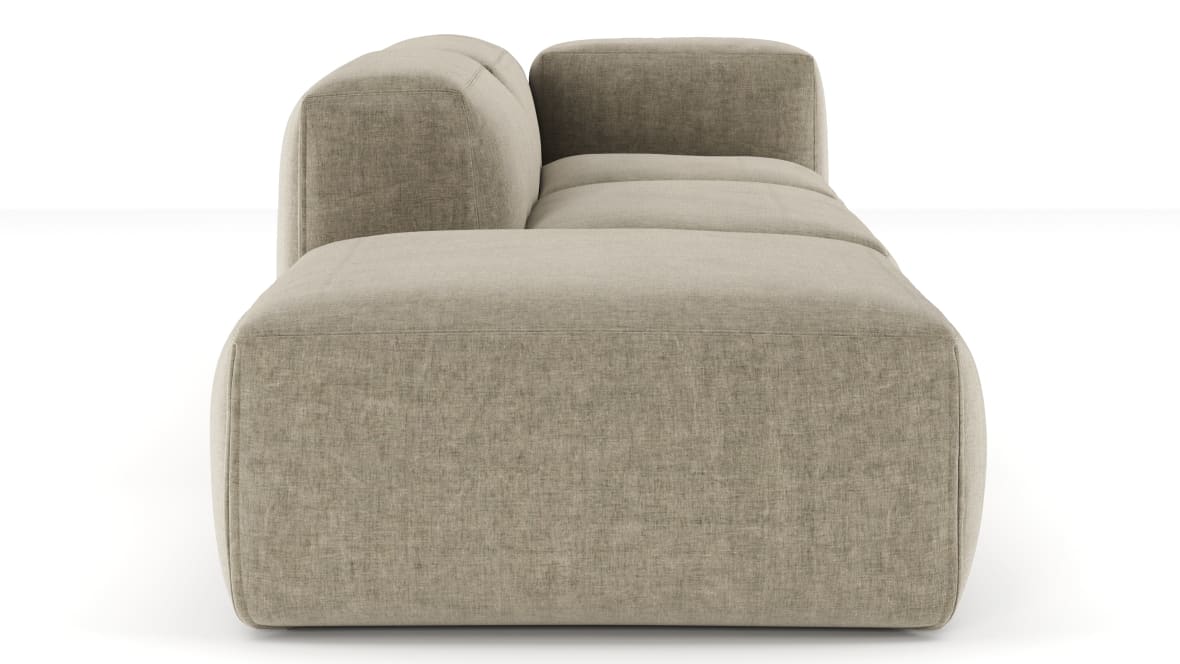 Le Mura Open End Sofa, Left, Beige Gray Chenille Le Mura Open End Sofa, Left, Beige Gray Chenille image.