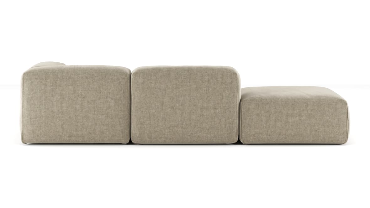 Le Mura Open End Sofa, Left, Beige Gray Chenille Le Mura Open End Sofa, Left, Beige Gray Chenille image.