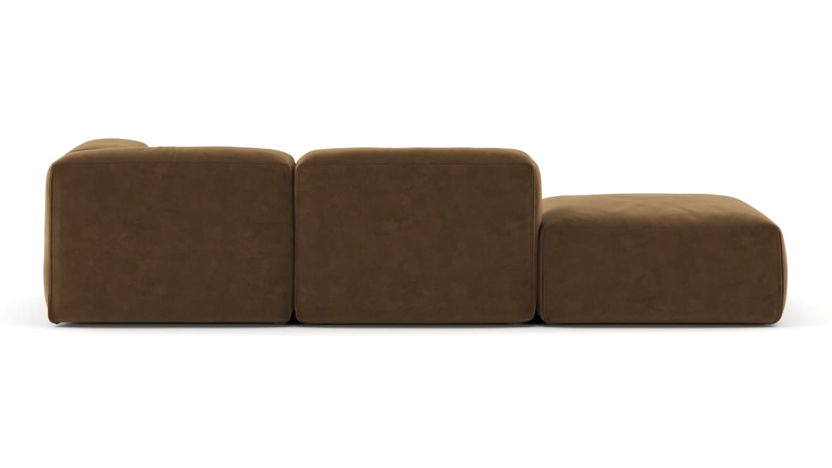  Le Mura Open End Sofa, Left, Brown Vegan Suede  Le Mura Open End Sofa, Left, Brown Vegan Suede image.
