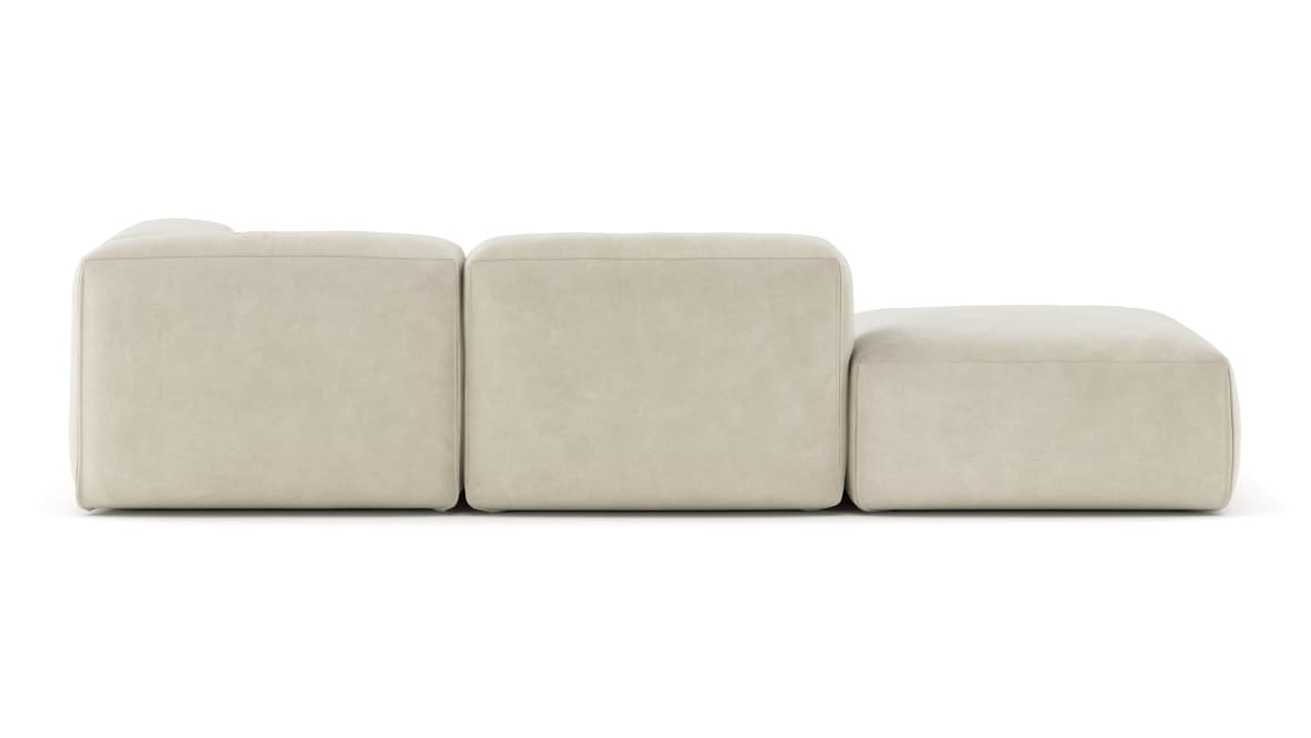 Le Mura Open End Sofa, Left, Eggshell Vegan Suede Le Mura Open End Sofa, Left, Eggshell Vegan Suede image.