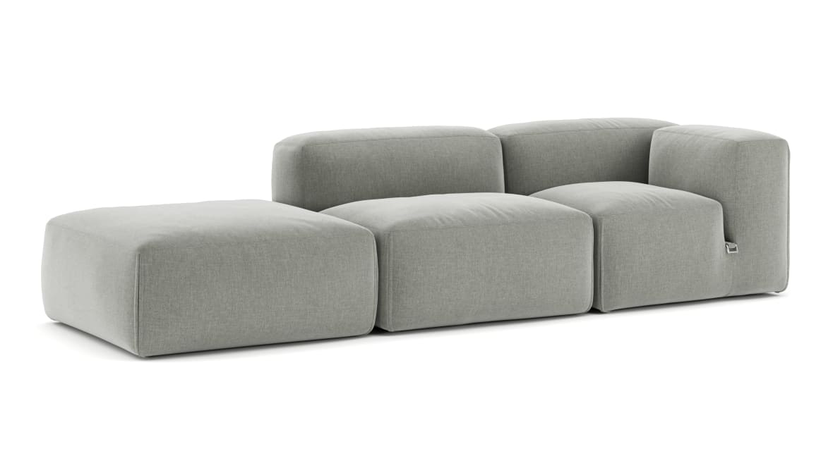  Le Mura Open End Sofa, Left, Soft Gray Brushed Weave  Le Mura Open End Sofa, Left, Soft Gray Brushed Weave image.