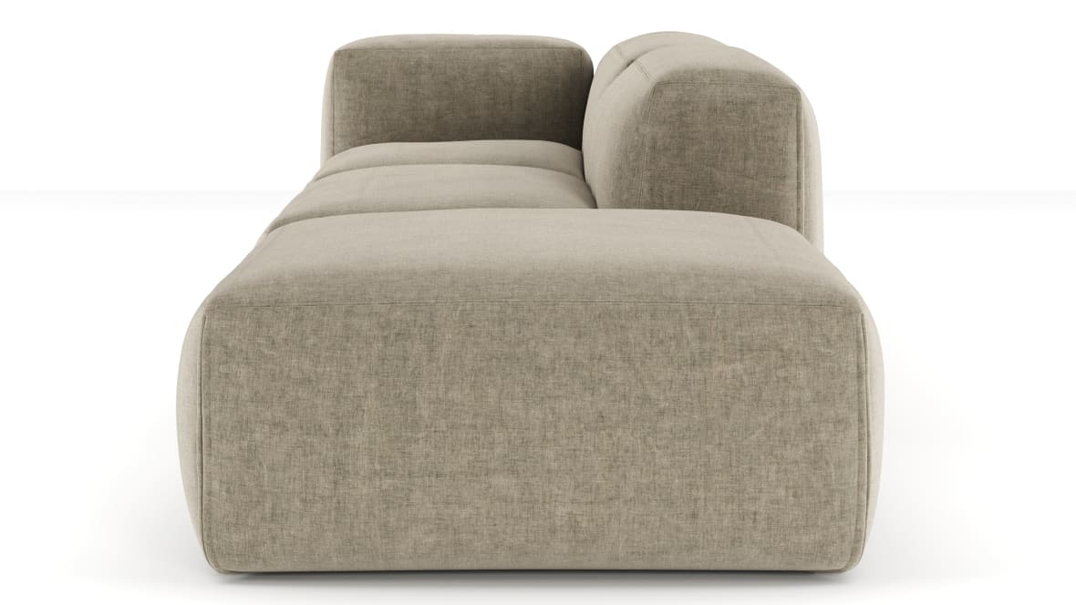  Le Mura Open End Sofa, Right, Beige Gray Chenille  Le Mura Open End Sofa, Right, Beige Gray Chenille image.