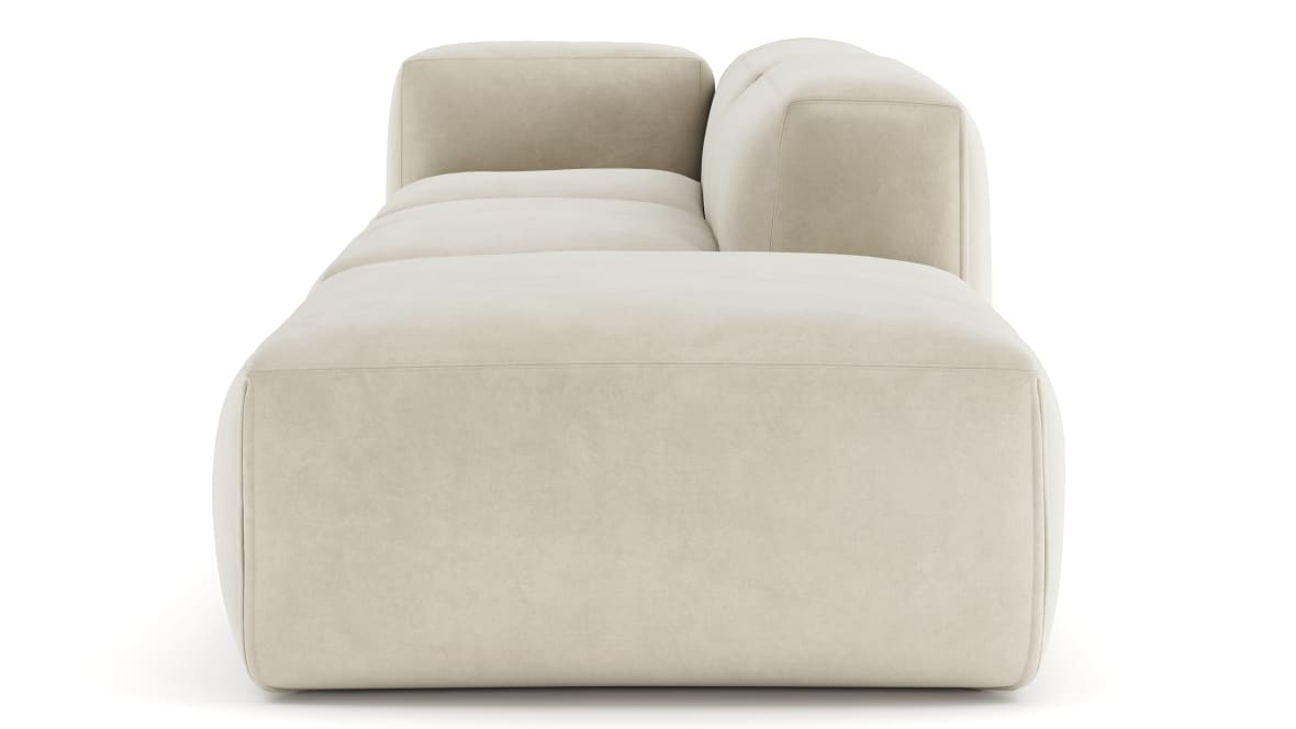  Le Mura Open End Sofa, Right, Eggshell Vegan Suede  Le Mura Open End Sofa, Right, Eggshell Vegan Suede image.