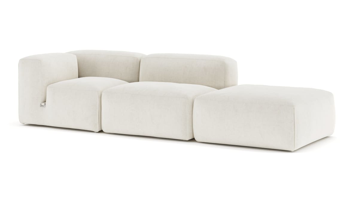 Le Mura Open End Sofa, Right, Natural Linen Le Mura Open End Sofa, Right, Natural Linen image.