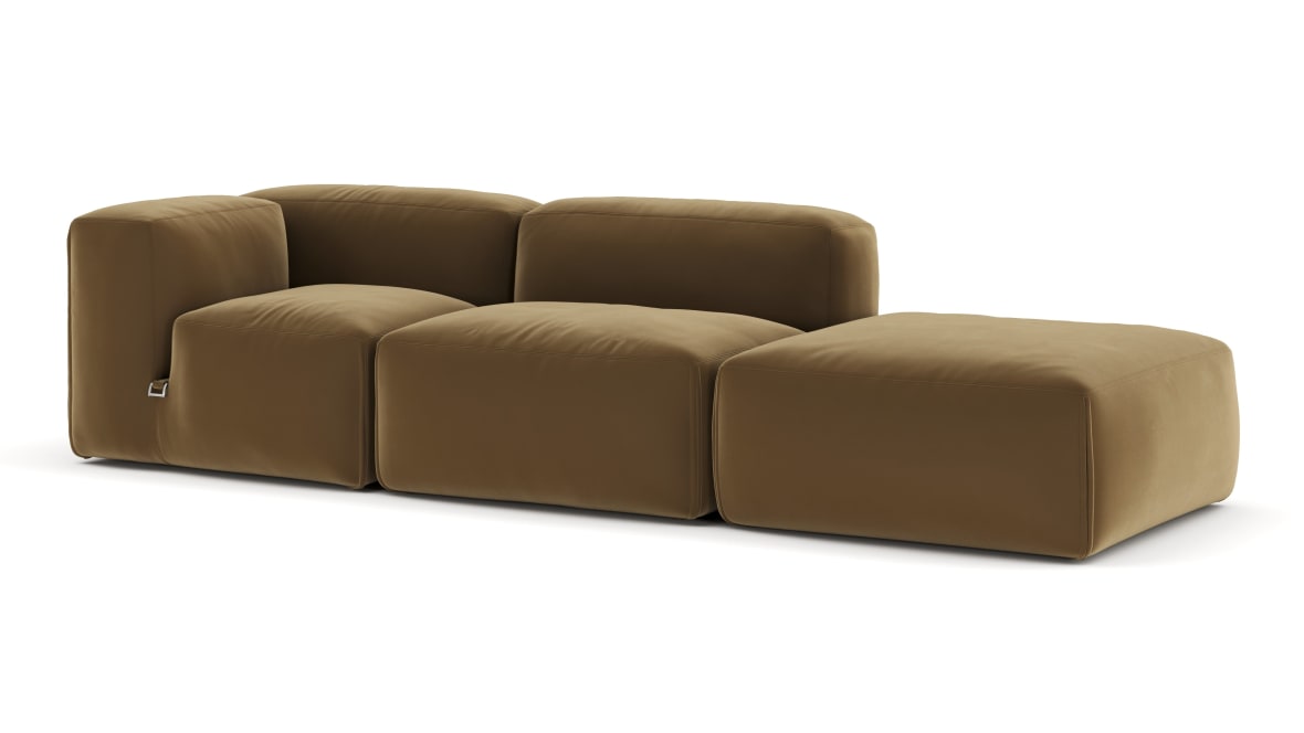  Le Mura Open End Sofa, Right, Old Gold Luxe Velvet  Le Mura Open End Sofa, Right, Old Gold Luxe Velvet image.