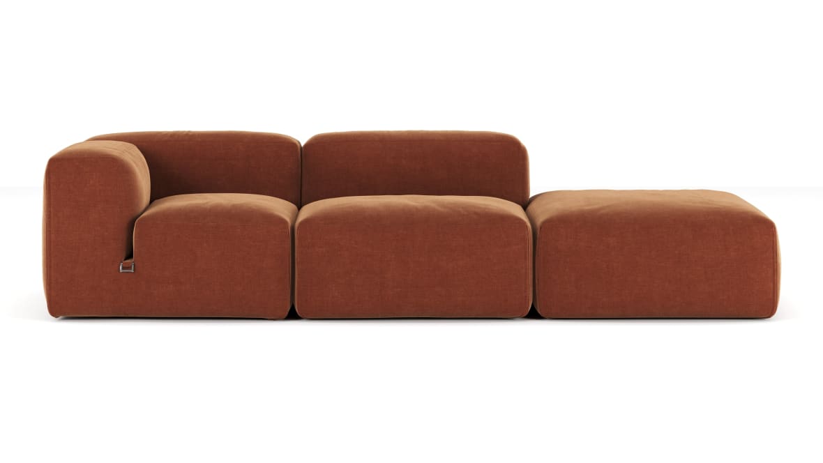  Le Mura Open End Sofa, Right, Rust Chenille  Le Mura Open End Sofa, Right, Rust Chenille image.